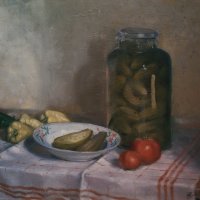 Uborkás csendélet / Still-life with gherkins (1950-es évek / 1950s)