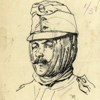 Illusztráció a Honvédelmi Minisztérium katonai ruházkodási útmutatójához / Illustration for the Hungarian War Office Guidelines for proper clothing of soldiers (1915)