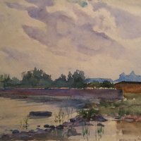 Füredi öböl eső után (Fenékfürdő) / Cove at Füred, after rain (1950-es évek / 1950s)