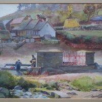 Az alsóörsi közkút / The public fountain in Alsóörs (1950-es évek / 1950s)