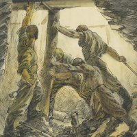 Tárnaépítők, változat / Version of Miners building a tunnel (1950-es évek / 1950s)  